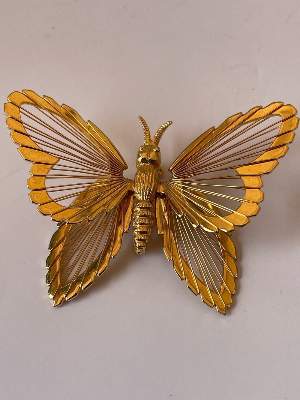 Gold Monet Butterfly Brooch